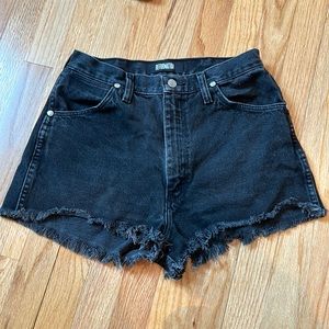 Black Wrangler jean shorts(bought from reformation)